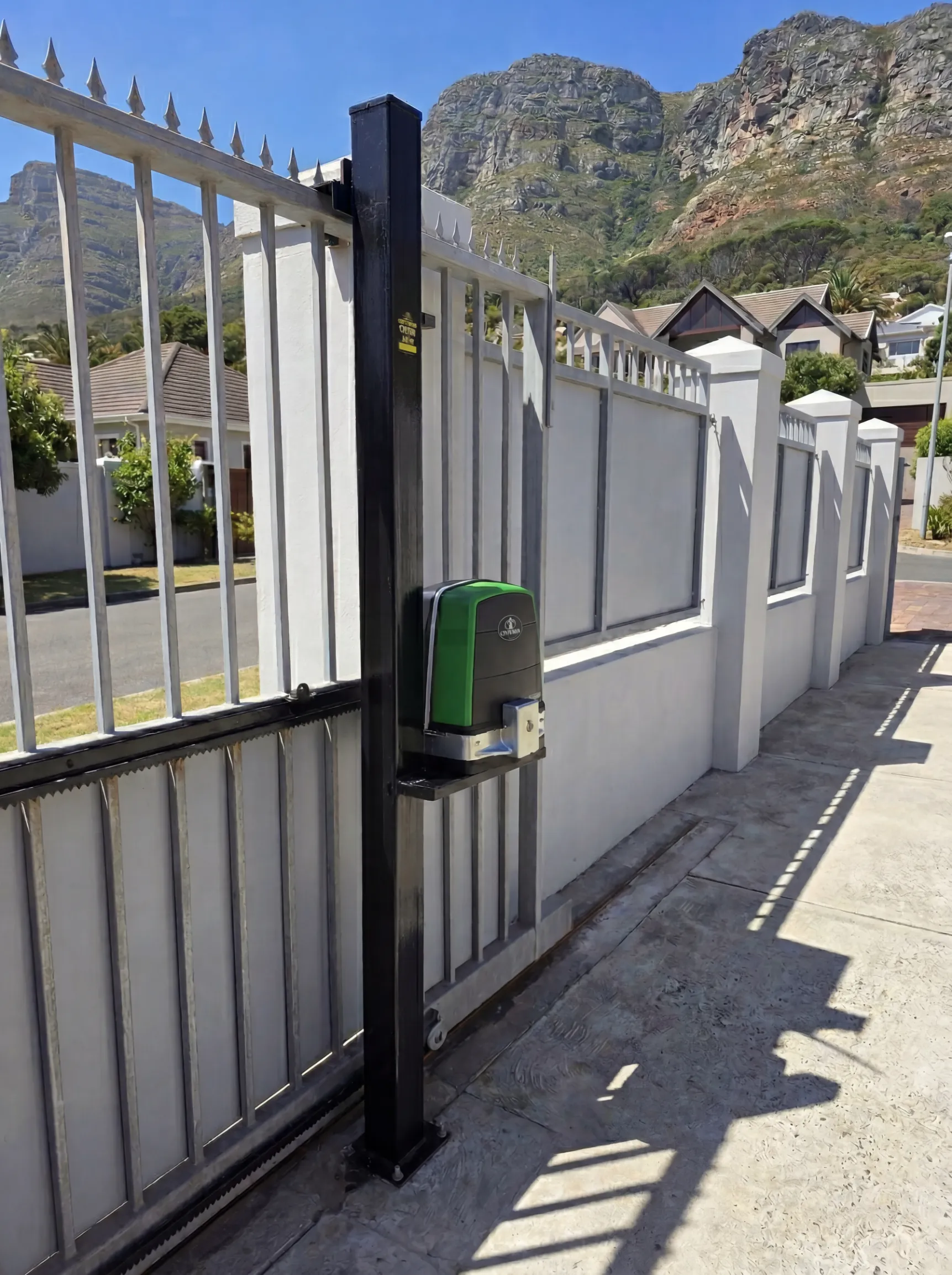 freelance electronics installing a centurion systems sliding gate motor