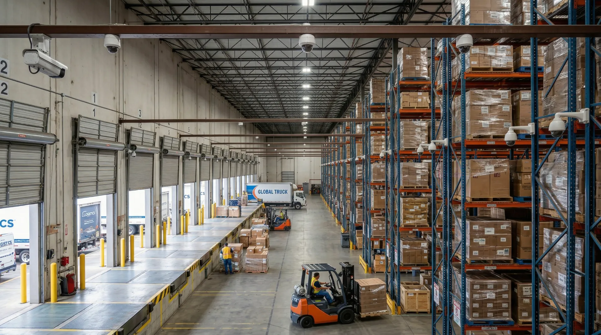 warehouse with Hikvision Camera installed by freelance electronics